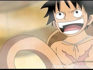 Yksi pala hentai - luffy lämmittää ylös nami