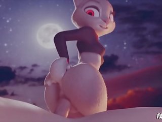 Stor ræv judy hopps blir henne rumpe pounded av stor penis &vert; 3d x karakter film tegnefilm