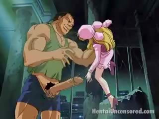 Smoky blonda hentai nymphet sugand o gigantic ax cu