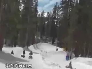 Funny model videos Melons On Ski Lift