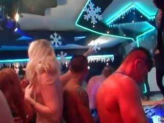 Lustful pornstars take dicks in the club