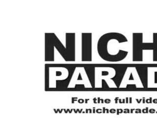 Niche parade - young&comma; competitive pornstars jocelyn stone and kira perez enter kompetisi to find out who can open a chap cum faster with their hands