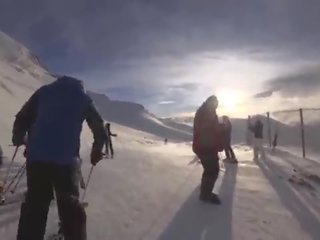 4k sarılı etek altı üzerinde ağız içinde ski asansör bölüm 1, 2