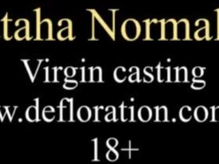 Παρθένα casting&period; 18 y&period;o πραγματικός παρθένα nataha normalek από ρωσία