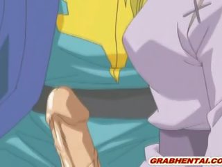 Two Princess Hentai Sucking shaft And Groupfucking