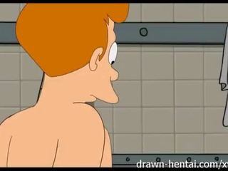 Futurama hentai - dušas seksas tryse