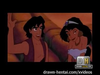 Aladdin seks film - plaža umazano posnetek s jasmin
