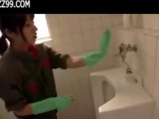 Mosaic: bewitching mai curat dă tocilar muie în lavatory 01