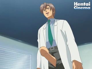 Manga dokter neemt zijn reus dong uit van zijn broek en geeft het naar een van zijn ondeugend patients