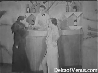 Auténtico vendimia xxx película 1930s - dos mujeres un hombre trío