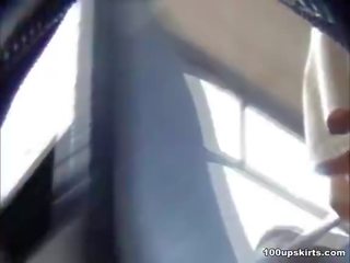 Sneaky Upskirt Going By Bus