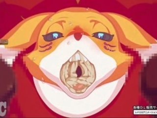 Renamon ir kyubimon hentai animacija
