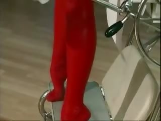 Red Latex Glove Blowjob