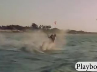 Tremendous playmates tryout kite boarding naked