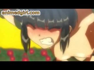 Gebonden omhoog hentai hardcore neuken door shemale anime klem