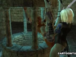 Stunning 3D cartoon ebony elf divinity getting fucked